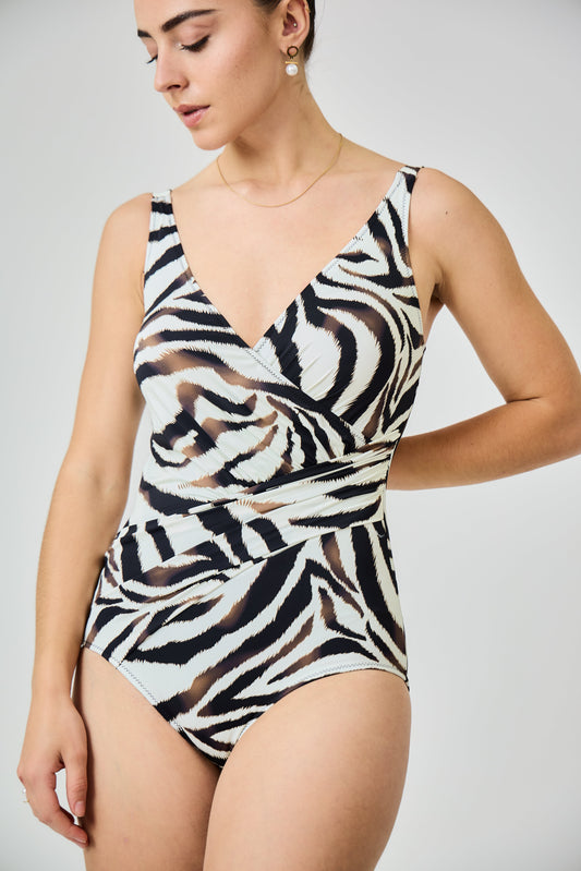 Maillot une pièce imprimé zèbre