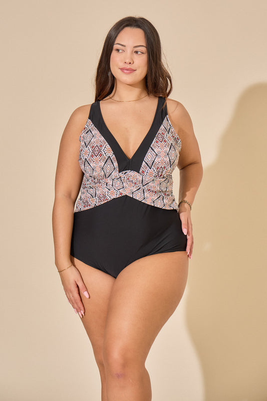 Maillot une pièce col V