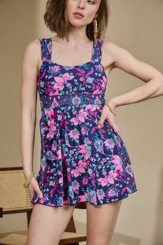 Tankini imprimé fleuri confort