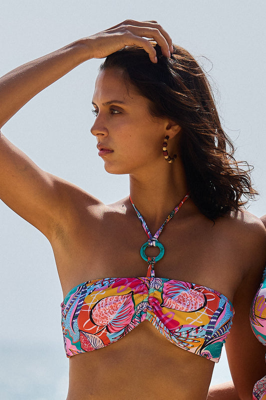 Bikini bandeau anneau