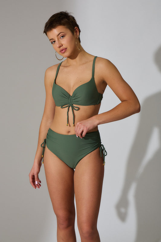 Bikini taille haute torsadé