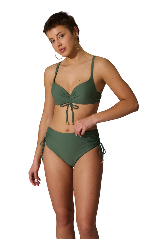 Bikini taille haute torsadé
