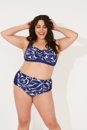Bikini grande taille taille haute imprimé
