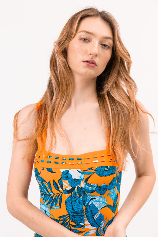 Maillot une pièce bandeau imprimé