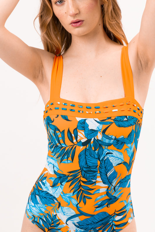 Maillot une pièce bandeau imprimé
