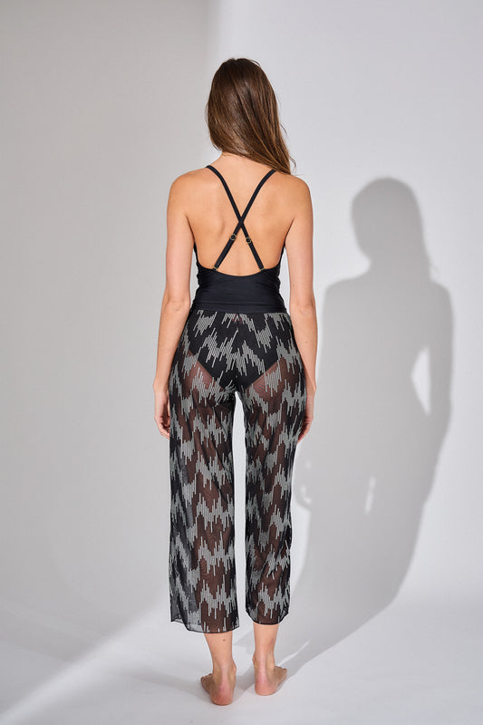 Maillot une pièce pantalon assorti