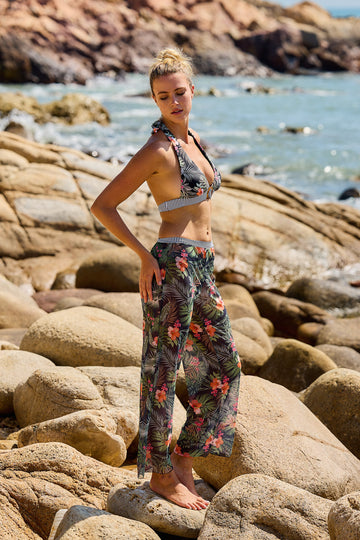 Ensemble bikini pantalon fluide assorti