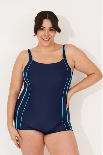 Maillot de bain 1 pièce shorty grande taille