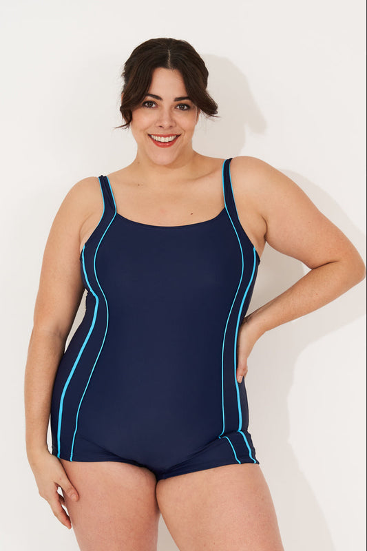 Maillot de bain 1 pièce shorty grande taille