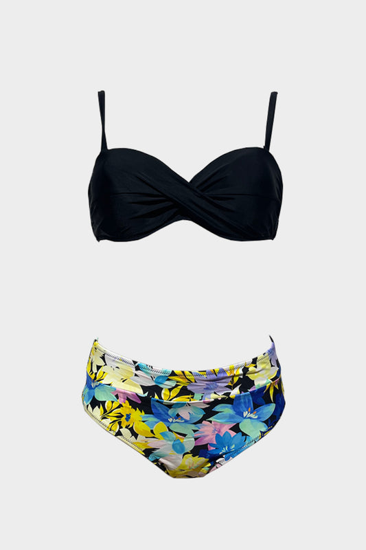 Bikini coque imprimé fleuri
