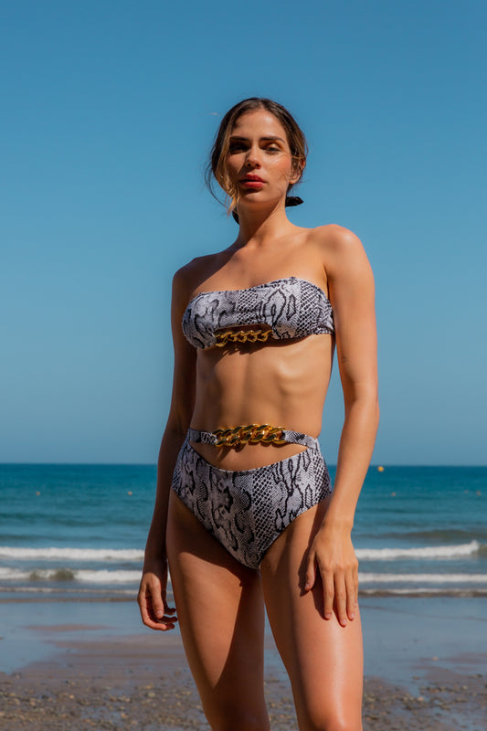 Bikini bandeau chaînes décoratives