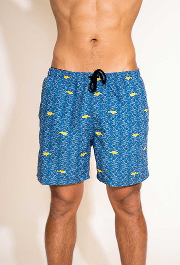 AULALA X LORIEUX - HOMME Short de bain Bleu