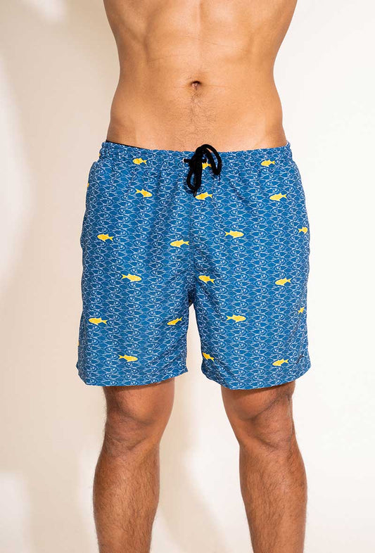 AULALA X LORIEUX - HOMME Short de bain Bleu