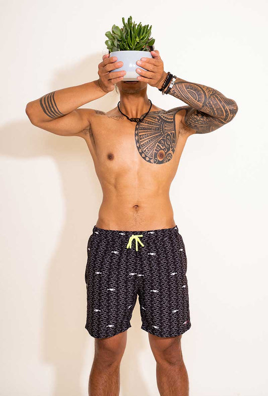 AULALA X LORIEUX - HOMME Short de bain Noir