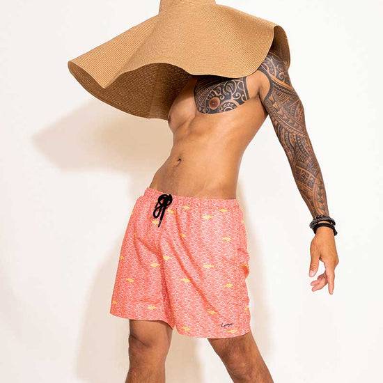 Short de bain Homme Artistique Rose - Aulala X Lorieux 