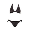 MIAMI - Bikini Triangle Noir Motif Poissons Blanc - AULALA X LORIEUX