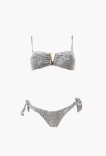 Bikini bandeau léopard décolleté V Animal Kingdom - Savanna - Aulala Paris