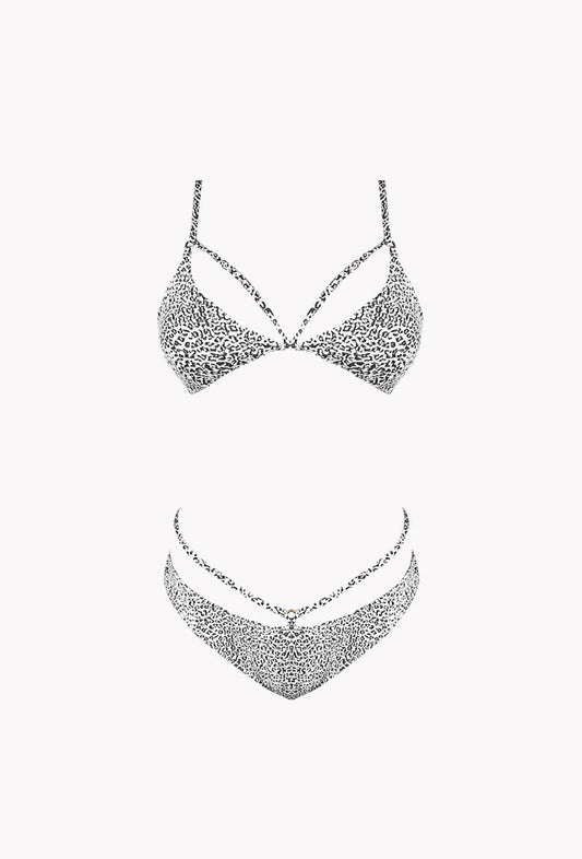 Bikini triangle à découpe léopard Animal kingdom - Forest - Aulala Paris