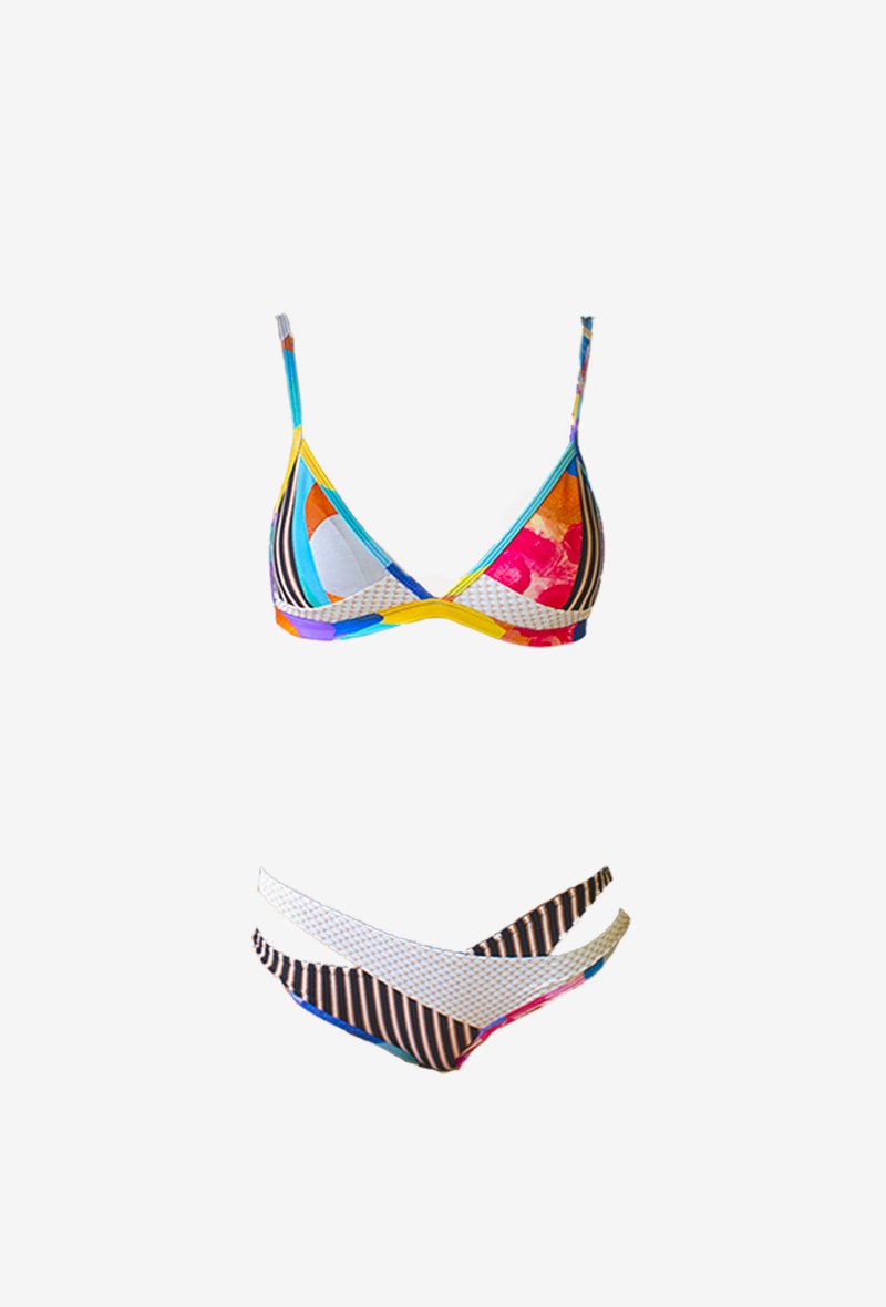 AULALA X RISBO - La Mystérieuse Bikini Patchwork à découpes