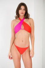 Bikini Bicololore à Découpes et Coupe Échancrée