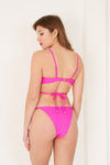 Bikini tressé à bijoux colorés
