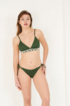 Bikini triangle à ornements coquillages