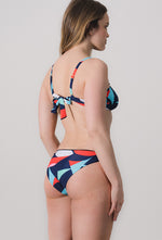 Maillot de bain bandeau à motifs multicolores