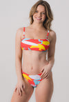 Maillot de bain bandeau à motifs multicolores