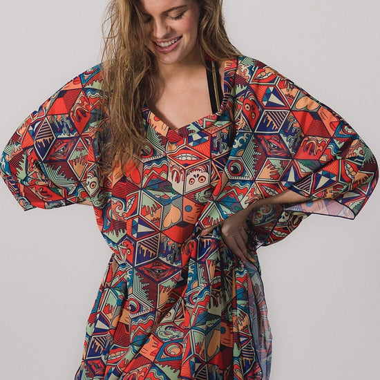 AVECSENS | HIBIKINI | IDA Kaftan à motif ethnique