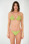 Bikini triangle à détails contrastants