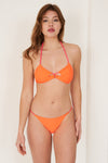 Bikini à découpe et corde bicolore