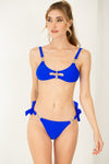 Bikini brassière à découpes et anneaux