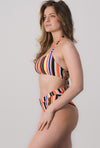 Maillot de bain bandeau 2 pièces - rayures de couleur