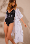 AULALA X LORIEUX - MONACO Kimono fluide motifs poissons