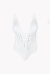 French chic - Stylist Maillot 1 Pièce décolleté plongeant à lacets