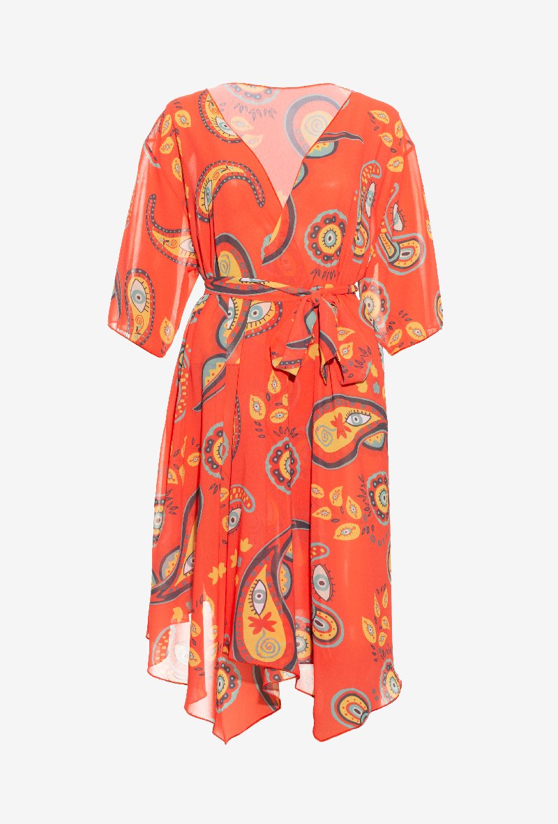 AULALA X MOON - TOURNESOL Kimono fluide à motifs