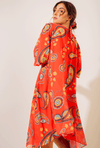 AULALA X MOON - TOURNESOL Kimono fluide à motifs