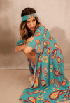 AULALA X MOON - TOURNESOL Kimono fluide à motifs