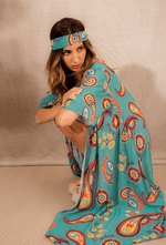 AULALA X MOON - TOURNESOL Kimono fluide à motifs