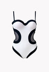 Maillot 1 pièce Black and White - Body Waves - Aulala Paris