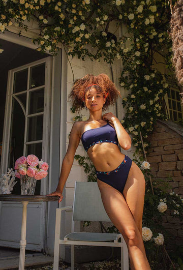 AULALA X PERCHEYE - FRAISIER Bikini bandeau asymétrique